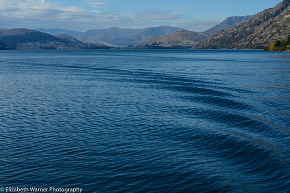 Waves on Lake Wakatipu, New Zealand