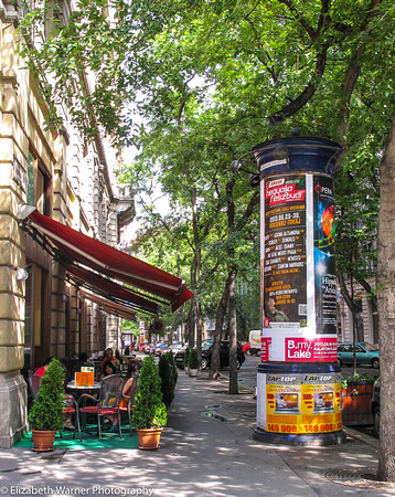 Sidewalk Cafe near Kossuth Lojos Street, Budapest,