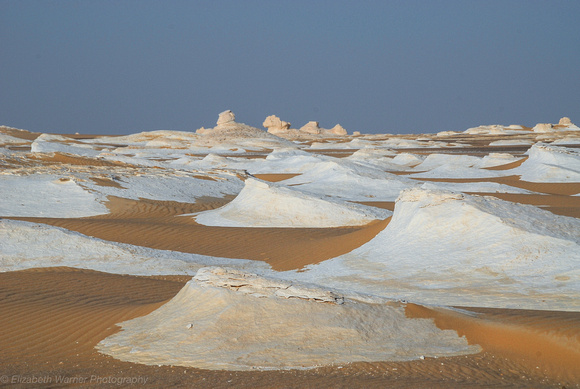 Waves of rock, White Desert, Egypt