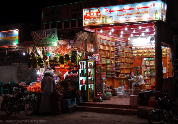 Grocery store at night, Siwa, Egypt